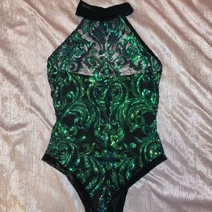 One piece multicolored body suit